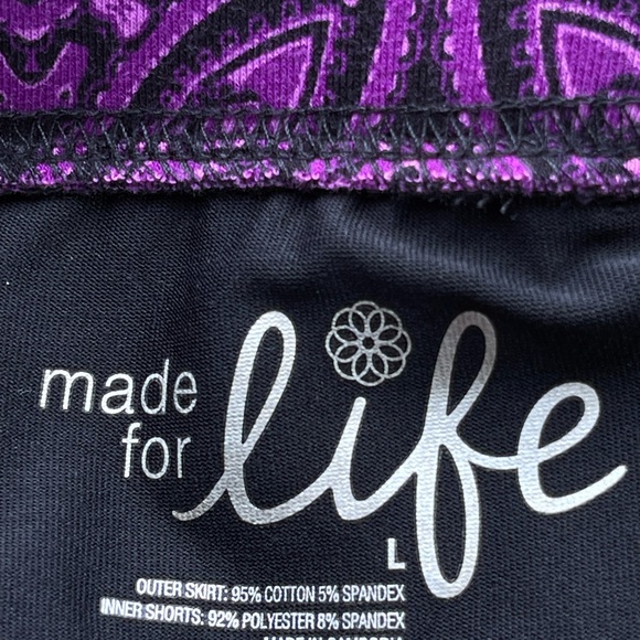 Made For Life Geometric Drawstring Skort with Pockets Size Large - Picture 14 of 16